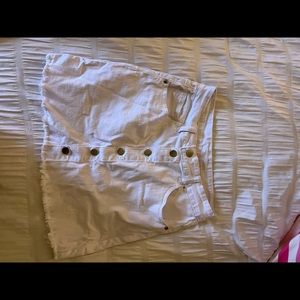 White Denim Skirt